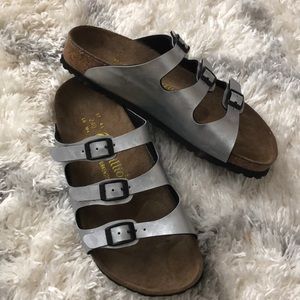 Papillio Florida Silver Birkenstock Sandals